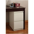 thumbnail image 2 of Scranton & Co 20" 2-Drawer Modern Metal Mobile Pedestal Filing Cabinet in Beige, 2 of 7