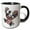 Black/White, variant on 3drose, Funny Cute Cool Rooster with Bandana Skateboarding Graffiti, 11oz Two-tone Red Mug