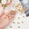 thumbnail image 3 of 1 Box 40Pcs 10mm Round Beads 14K Gold Plated Smooth Crimp Loose Ball Spacer Beads for Jewellery Making Bracelets Necklace, 3 of 5
