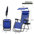 Magshion 2pc Zero Gravity Outdoor Chairs, Reclining with Adjustable ...