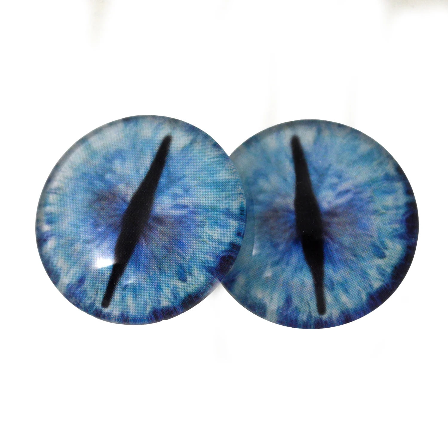 Oval Blue and Yellow Crackle Dragon Glass Eyes – Handmade Glass Eyes