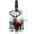 thumbnail image 6 of Square 2Pack PU Leather Christmas Elk Cruise Luggage Tag with Privacy Cover and Name ID Tag for Travel Handbags Backpacks Luggage Tags, 6 of 6
