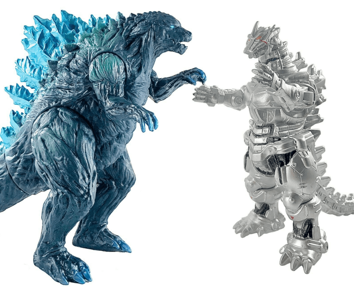 Brand New Set of 2 Big Godzilla Toy King of The Monsters, 15" & 12