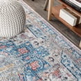 thumbnail image 4 of JONATHAN Y 8 x 10 Area Rug, Manisa Vintage Medallion - Ivory/Peacock Blue/Coral, RES103A-8, 4 of 8