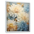 thumbnail image 2 of Designart "Blooming Mums In Muted Blue And Beige Minimalism IV" Mums Floater Framed Wall Art Prints, 2 of 5