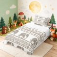 thumbnail image 3 of Erosebridal Elephant Twin Sheets for Boys Girls, Boho Stripes Bedding, 3-Piece 1 Flat Sheet 1 Fitted Sheet and 1 Pillowcase, 3 of 6