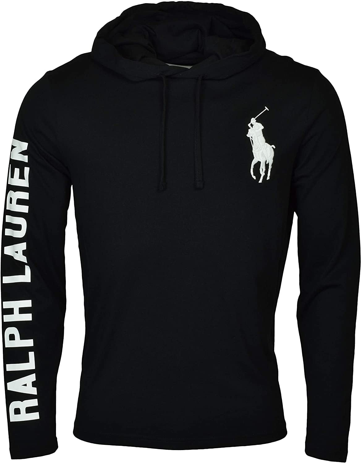 Polo RL Men's Lightweight Long Sleeve Embroidered Pony Graphic Jersey Hoodie 