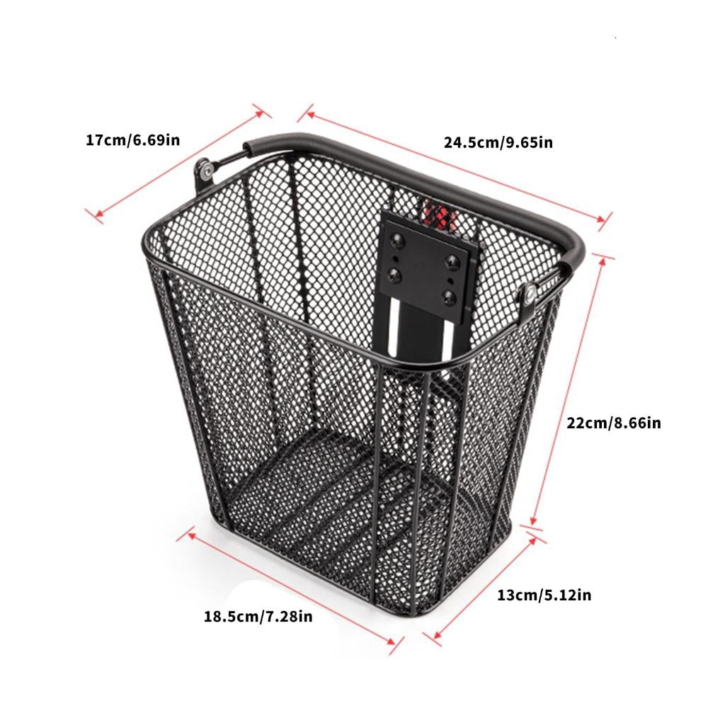 Yihuala Detachable Front Bike Basket Electric Bikes Storage Basket Cycling Wire Baskets for Road Bikes Travel