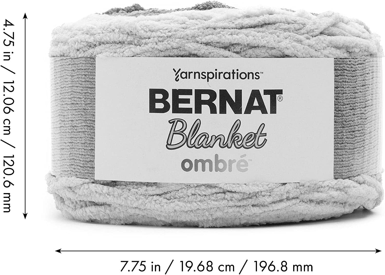 Bernat Blanket Ombre Yarn, Polyester #6 Super Bulky, 10.5oz/300g, 220 Yards Orange Crush Ombre