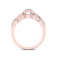thumbnail image 3 of Imperial 3/8Ct TDW Diamond 10k Rose Gold Twist Shank Halo Bridal Set (H-I, I2), 3 of 4