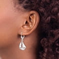 thumbnail image 3 of Auriga Fine Jewelry 925 Sterling Silver Rh-plated Sailboat Leverback Drop Earrings for Women, 3 of 6