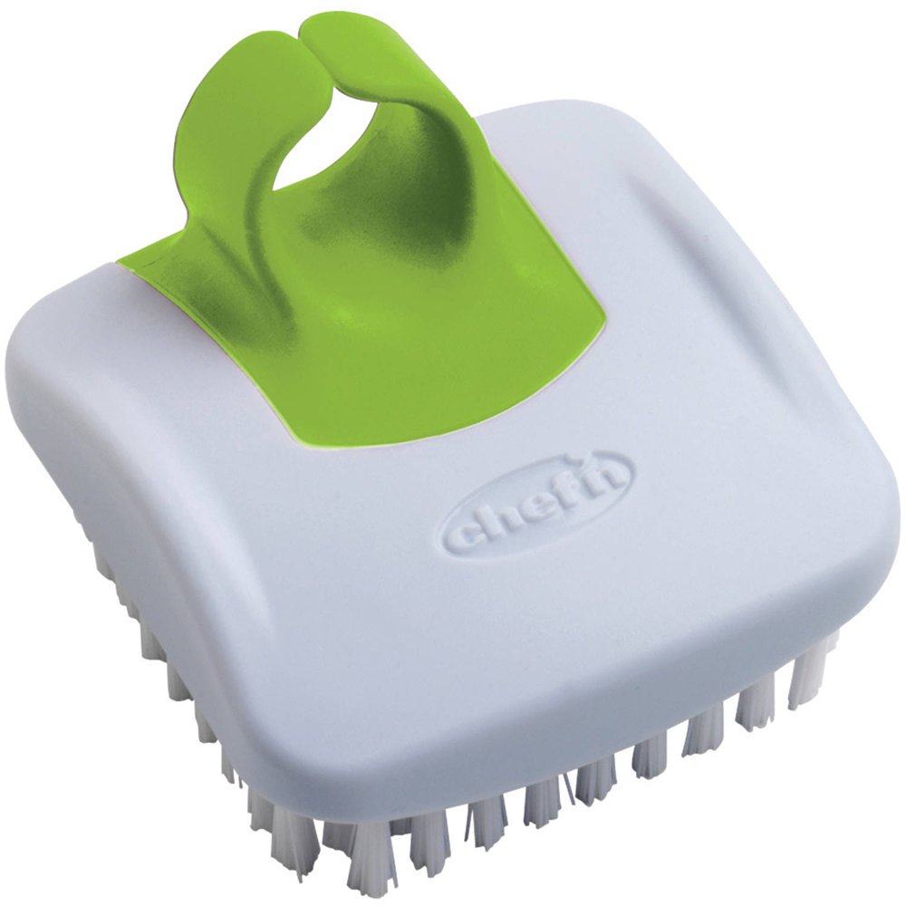 Vibe Palmheld Vegetable Brush, Sprout/White