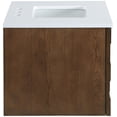 thumbnail image 4 of Meridian Furniture 30" Brown Engineered Stone Wall Mounted Bathroom Vanity, 4 of 16