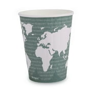 Eco-Products EP-BNHC12-WD 12 oz. World Art Renewable and Compostable Insulated Hot Cups (600/Carton)