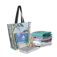 thumbnail image 2 of FORMRS Womens Canvas Tote Bag with Zipper Inner Pocket Shoulder Handbag, Pink Seaside, 2 of 7