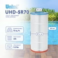 thumbnail image 2 of Unicel UHD-SR70 72 Sq Ft 4 Oz Media Pool Filter Cartridge, 195 Pleats, 2 of 10