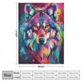 thumbnail image 4 of Orinice Colorful Wolf Blanket Wolf Fleece Blanket Gifts for Girls Kids Women Men Adults Lightweight Super Soft Plush Flannel Throw Blanket for Bed Sofa Hug Valentine Day Gifts Decor  40x50in, 4 of 6