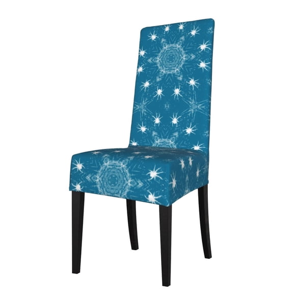 Spider Web Dining Chair Slipcovers Chair Protectors Seat Covers For Dining Room Hotel Kitchen Light Blue