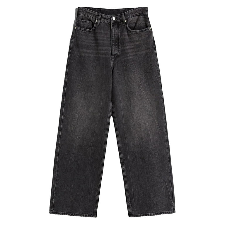 Sunisery Women High Waisted Straight Wide Leg Baggy Jeans Sunisery Women High Waisted Straight Wide Leg Baggy Jeans