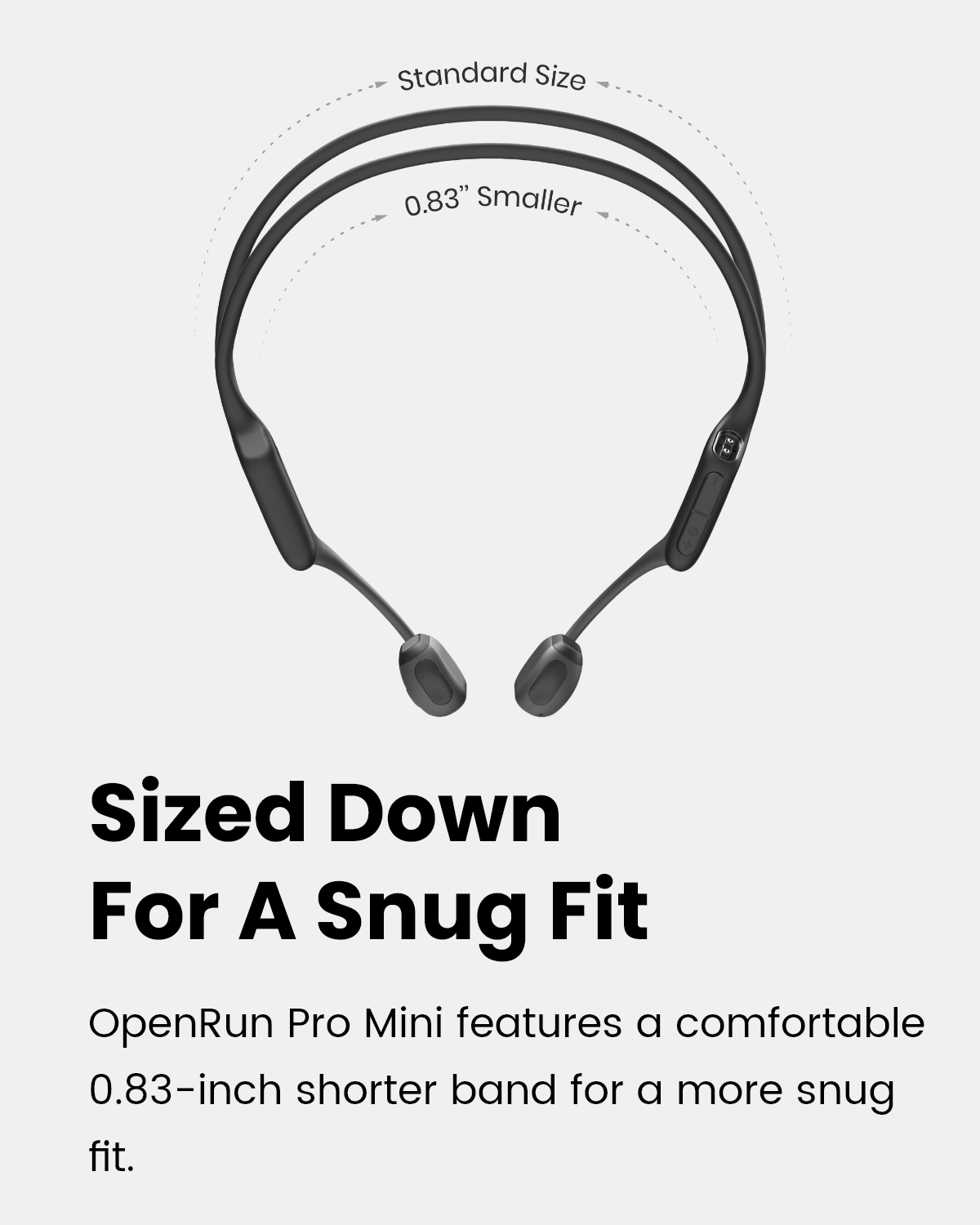Shokz OpenRun Pro Mini Bone Conduction Open Ear Bluetooth Headphones for Sports with Cooling Wristband (Black,Mini) - image 5 of 7