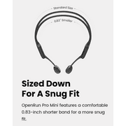 Shokz OpenRun Pro Mini Bone Conduction Open Ear Bluetooth Headphones for Sports with Cooling Wristband (Black,Mini)
