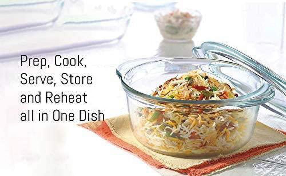 Moss & Stone Glass casserole Dish Made by Borosilicate Glass, Durable  Bakeware Dish Oven Safe & Microwave Safe, Clear Glass Rectangular Baking  Pan (1