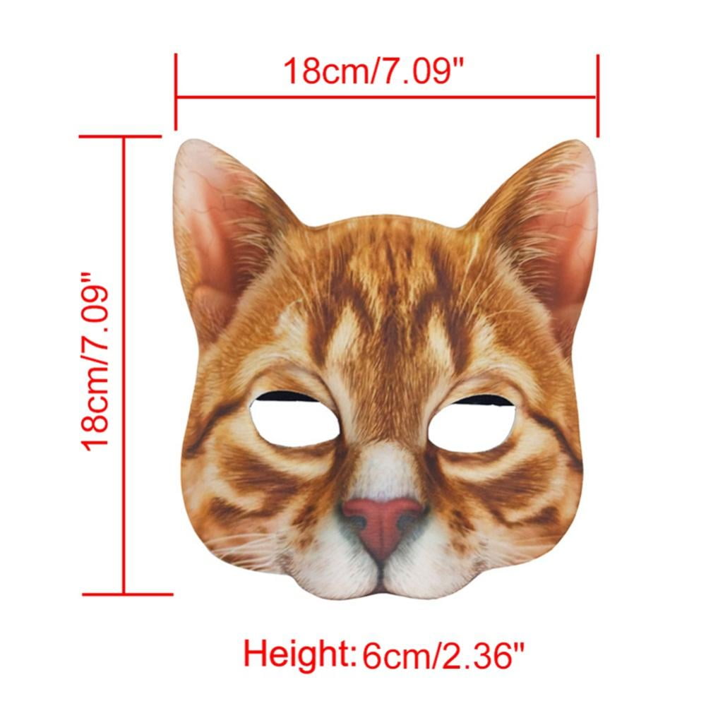 Cosplay Cat Mask Halloween Costume Party Funny Novelty Animal Head Latex  Mask Full Face Cute Cat Masques Rave Carnaval Mask
