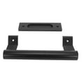 Sliding Door Handle Double Sided Universal Black Aluminum Alloy Barn