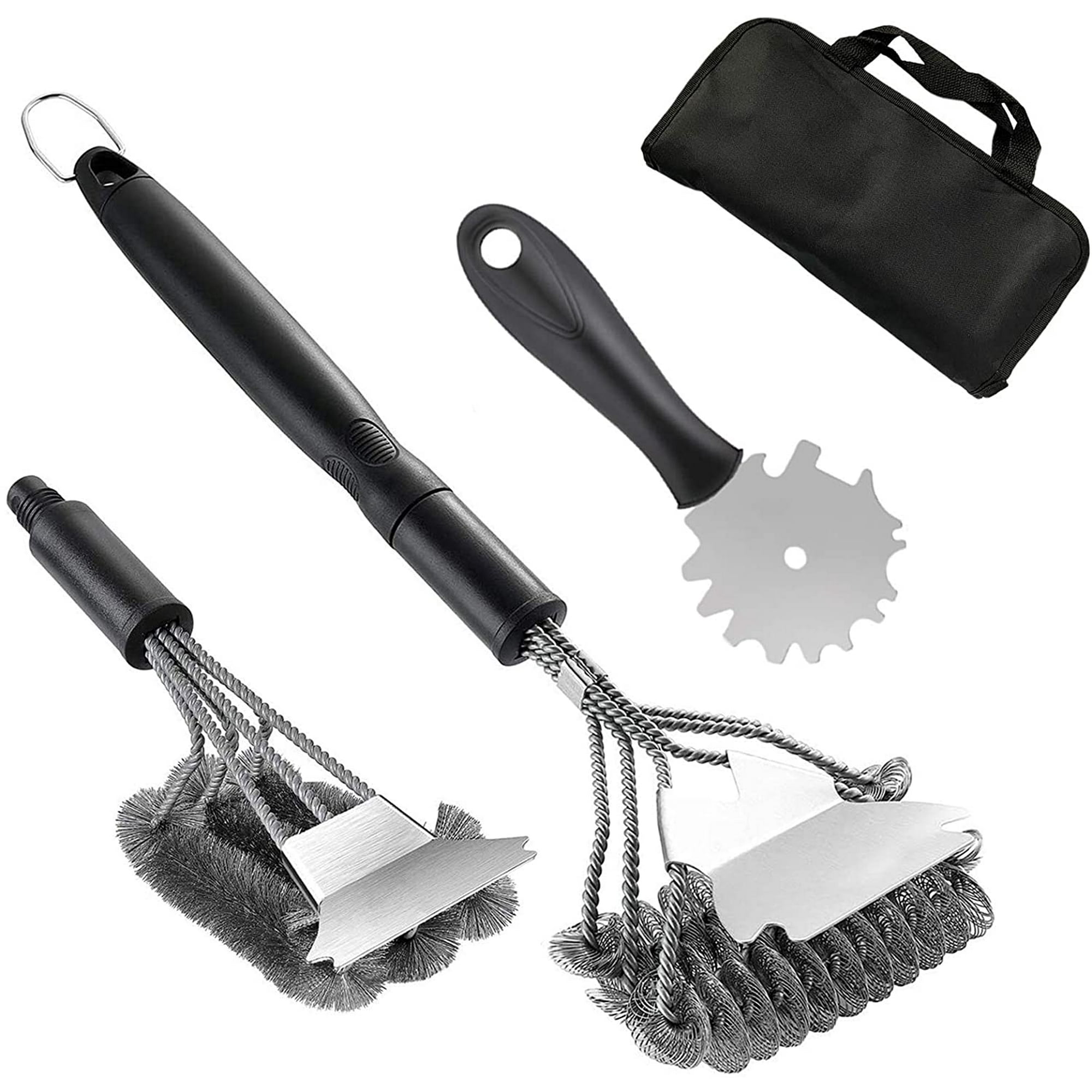Exclusive Grill Cleaning Kit With Extra Bbq Wire Brush Head Heavy Duty