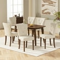 thumbnail image 2 of Dining Chairs Set of 2,Upholstered Kitchen & Dining Room Chairs(Cream), 2 of 5