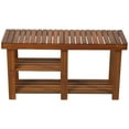 thumbnail image 4 of HomCom Storage Bench, Teak, 4 of 10