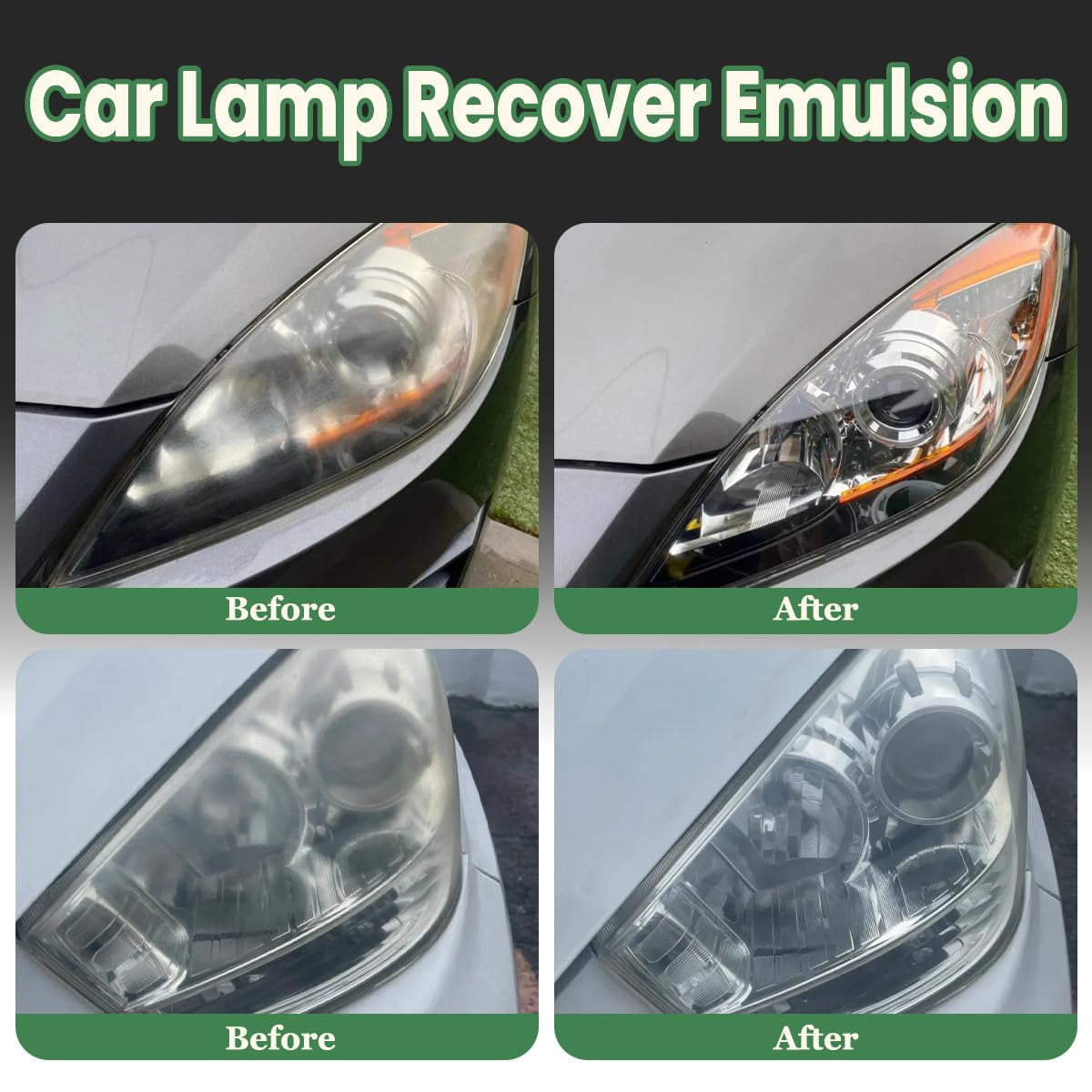 BeamRevive Car Lamp Recover Emulsion , BeamRevive Elimination of Oxidation Polishing & Apply, Beam Revive Turn Cloudy Headlights Into Crystal Clear Vision