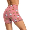 thumbnail image 3 of Hello Kitty Women Workout Shorts, High Waisted Tummy Control Gym Yoga Biker Shorts, 3 of 7