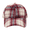 Wine, variant on Unisex Fall Winter Vintage Plaid Baseball Cap, Curved Brim Adjustable Back Strap Dad Hat, Soft Thick Fabric Daily Outdoor Hat For Women Men Brown