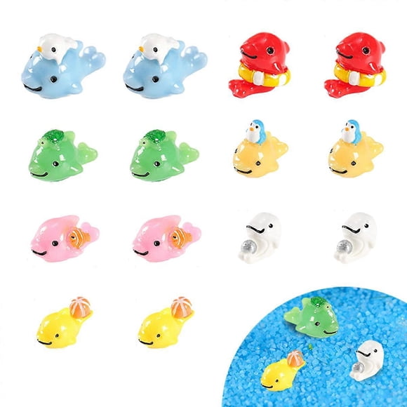 35pcs simulated dolphin series moss succulent flower pot accessories cake decoration tabletop decoration