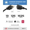 thumbnail image 3 of Iron Forge Cable 2 Pack 50 Ft Black Extension Cord, 16/3, 50 Foot Extension Cord, 3 Prong, Weatherproof - Great for Outside Use, 3 of 7