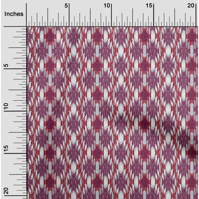 oneOone Tissu Viscose Georgette Imprimé Ikat Aztèque Tissu de Couture BTY 42 Pouces de Large