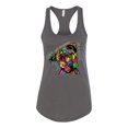 thumbnail image 3 of Dean Russo The Only Person Dog Lover Ladies Racerback Tank Top, Dark Grey, Large, 3 of 6