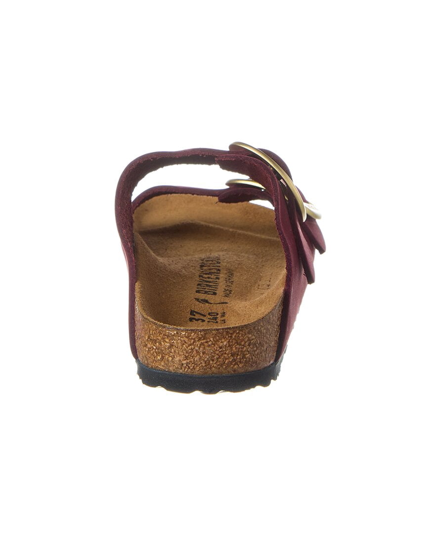 Birkenstock Arizona Big Buckle Narrow Fit Leather Sandal, 40, Red