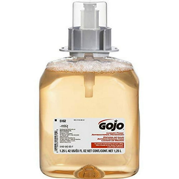 Gojo 5162-03 Luxury Foam Antibacterial Handwash - 1250 Ml Refill - 1 Case of 3 Refills