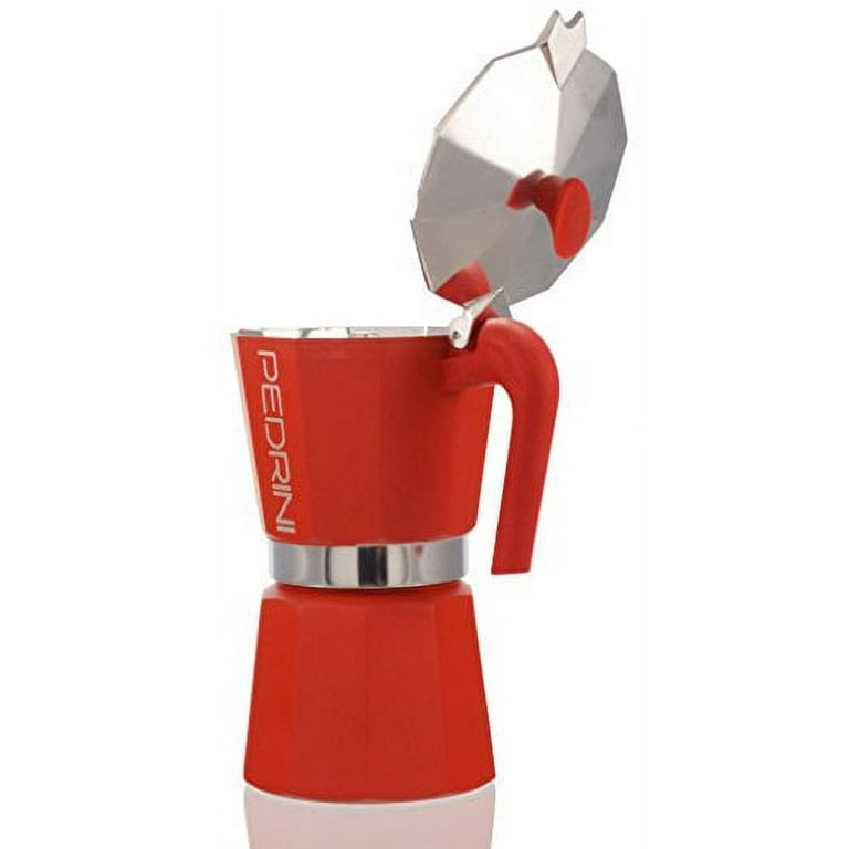 Perini Italy AmoraColor Moka Stovetop Aluminium Espresso Maker Red