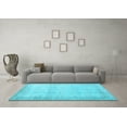 thumbnail image 3 of Ahgly Company Indoor Square Persian Light Blue Traditional Area Rugs, 5' Square, 3 of 4