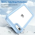 thumbnail image 3 of Allytech for iPhone SE 2022, iPhone SE 2020, iPhone 8, iPhone 7 Rugged Case Heavy Duty Crystal Clear Transparent Cover, Blue, 3 of 6