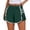 Green, variant on Tanghaowl Women's Shorts, Women's Running Shorts High Waisted Athletic Pleated Contrast Color Short Green XL
