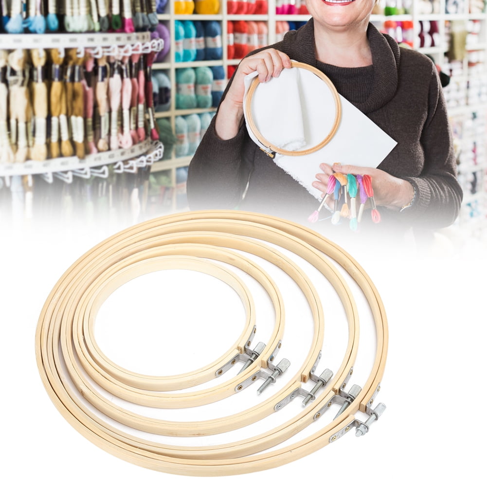 EZSPTO Stitch Round Hoop,5Pcs Round Embroidery Hoops Stitch Frame Loop