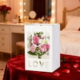 thumbnail image 5 of Beautynvta Valentines Day Gift Bag with Handles, Tote Paper Bags with Transparent Window, Flower Bouquet Gift Bag for Valentines, Wedding, Birthday, 7''x5''x10'', 5 of 6