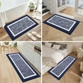 thumbnail image 2 of Findosom 3pcs Bathroom Rugs Set with U-Shaped Mat, Non Slip, Quick Drying, Ultra Soft and Water Absorbent Bath Rug Mat Carpet Machine Washable 20"x32"+20"x59"+U Shape 20"x24" Navy, 2 of 7