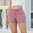 thumbnail image 4 of Taqqpue Women's Jean Shorts High Waisted Casual Summer Denim Stretchy Cargo Short Comfy Trendy Slim Fit Jeans Shorts Y2K Mini Jorts On Clearance, 4 of 7
