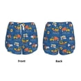 thumbnail image 5 of Picia Construction Vehicles Pattern Women's 2 in 1 Athletic Running Shorts High Waisted Workout Casual Gym Sweat Shorts with Comfy Liner Zipper Pockets-X-Large, 5 of 9