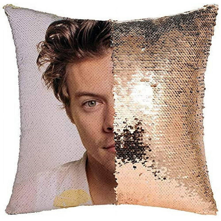 Jiamos One Direction Merch Sequin Pillow Covers Funny Gag Gifts Magic  Reversible Mermaid Throw Pillow Xmas Birthday Gift Accent Pillowcase 16x16